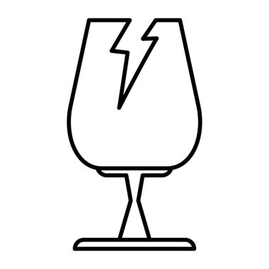 Kırılgan Vektör Satır Simgesi Tasarımı