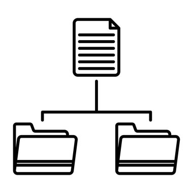 Dosya Yapısı Vektör Satır Simgesi Tasarımı