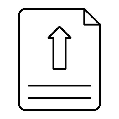 File Upload Vector Line Icon Design