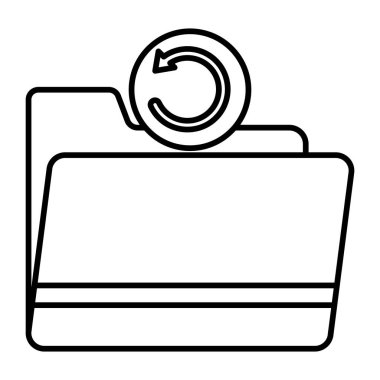 Dizin Yedekleme Vektör Satırı Simgesi Tasarımı