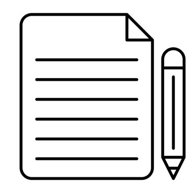 Dosya Vektör Satır Simgesi Tasarımı Düzenle