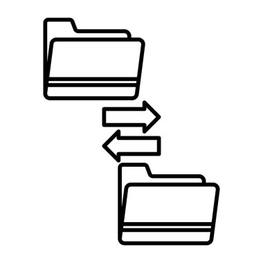 Dizin Aktarım Vektör Satırı Simgesi Tasarımı