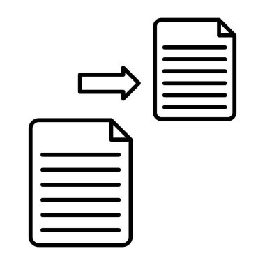 Dosya Taşıma Vektör Satırı Simgesi Tasarımı