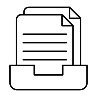 Dosya Arşivi Vektör Satırı Simgesi Tasarımı