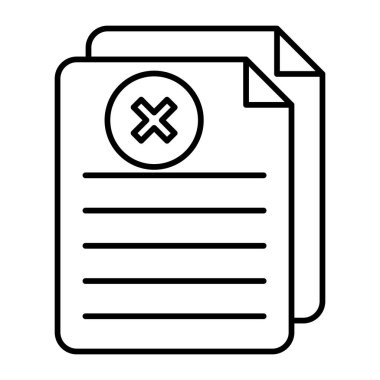 Korunan Dosya Vektör Satırı Simgesi Tasarımı