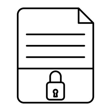 Dosya İzinleri Vektör Satır Simgesi Tasarımı