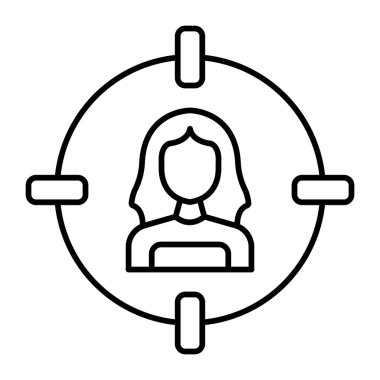 Hedef Vektör Satır Simgeleri Tasarımı