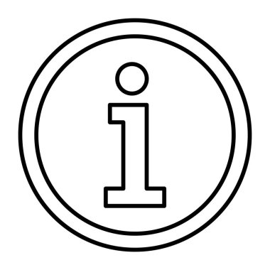 Bilgi Vektörü Satırı Simgesi Tasarımı