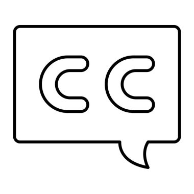 Altyazılar Vector Satır Simgesi Tasarımı