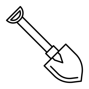 Kürek Vektör Satırı Simge Tasarımı