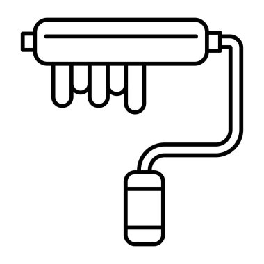 Boya Roller Vector Satır Simgesi Tasarımı