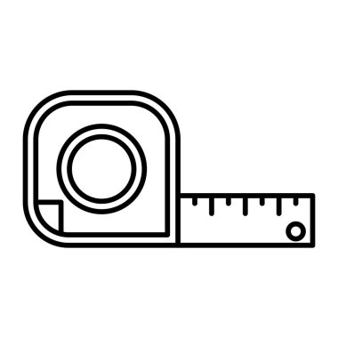 Teyp Vektör Satırı Simge Tasarımı Ölç