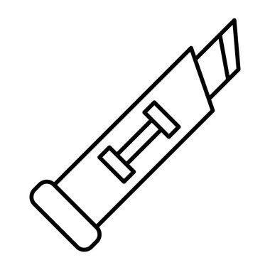Kesici Vektör Satır Simgesi Tasarımı