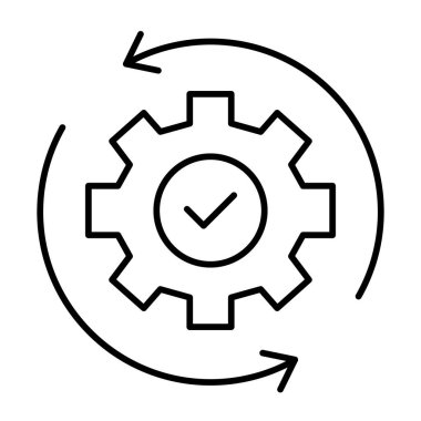 Process Vector Line Icon Design