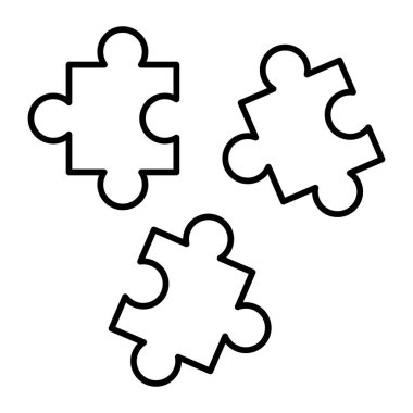 Bulmaca Vektör Satır Simgesi Tasarımı