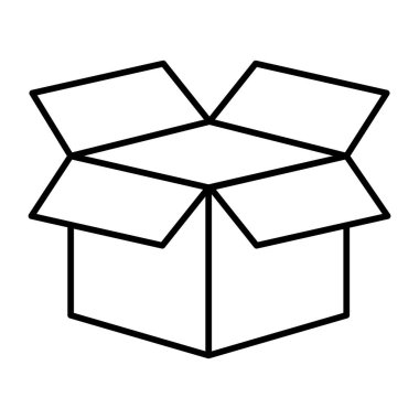 Karton Vektör Satır Simgesi Tasarımı