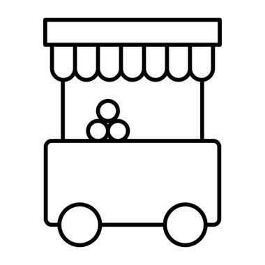 Gıda Oyalama Vektör Hattı Simgesi Tasarımı