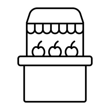 Meyve Vektör Satırı Simgesi Tasarımı