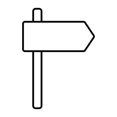 Yol İşareti Vektör Satırı Simgesi Tasarımı