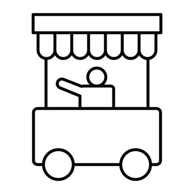 Satıcı Vektör Satır Simgesi Tasarımı