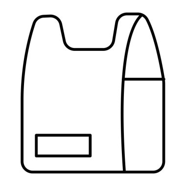 Market Torbası Vektör Satır Simgesi Tasarımı