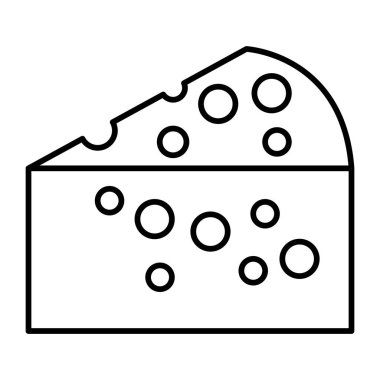 Peynir Bloğu Vektör Satırı Simgesi Tasarımı