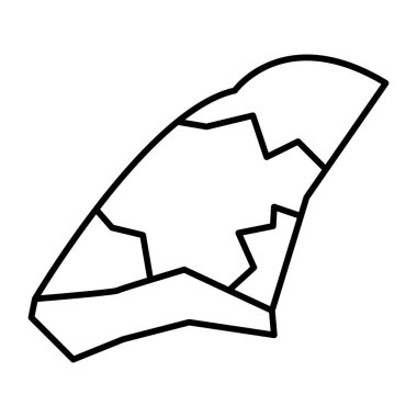 Et Kesme Vektör Satırı Simgesi Tasarımı