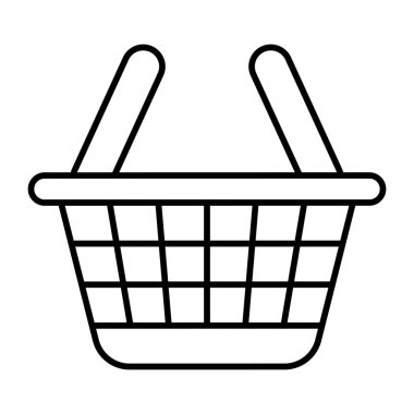 piknik sepeti Vector Satır Simgesi Tasarımı