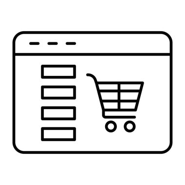 ECommerce Vektör Satır Simgesi Tasarımı