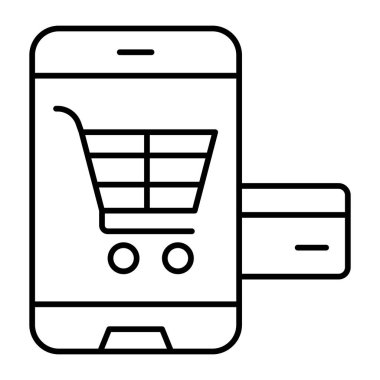 Kişisiz Ödeme Vektör Satır Simgesi Tasarımı