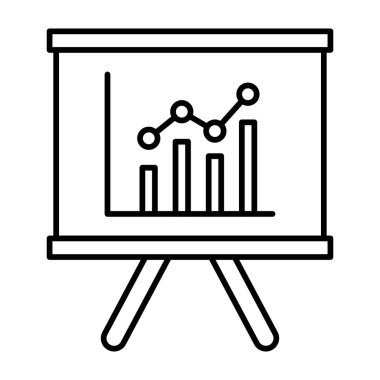 Grafik Analizi Vektör Satır Simgesi Tasarımı