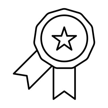 Lider Rozet Vektör Satırı Simge Tasarımı