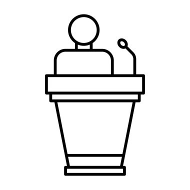 Podyum Vektör Satırı Simge Tasarımı Lideri