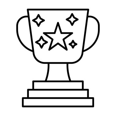 Başarı Ödülü Vektör Satırı Simge Tasarımı