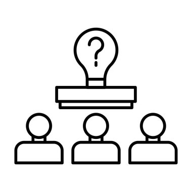 Karar Verme Vektör Satırı Simgesi Tasarımı