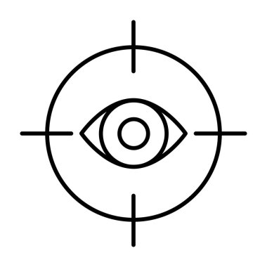 Vizyon Yolu Vektör Satırı Simgesi Tasarımı