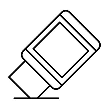 Eraser Vector Line Icon Design