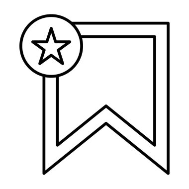 Yer İmleri Defteri Vektör Satırı Simgesi Tasarımı