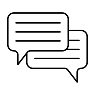 Not Vektör Satırı Simgesi Tasarımı ile Konuşma Baloncuğu