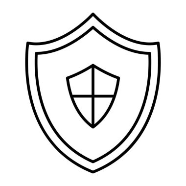 Kalkan Vektör Satır Simgesi Tasarımı