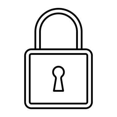 Vektör Satır Simgesi Tasarımı Kilitle