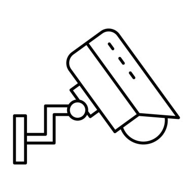 Güvenlik Kamerası Vektör Hattı Simge Tasarımı