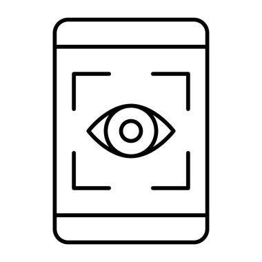 Göz Tarama Vektör Satırı Simgesi Tasarımı