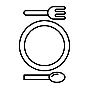 Kantin Vektör Satır Simgesi Tasarımı