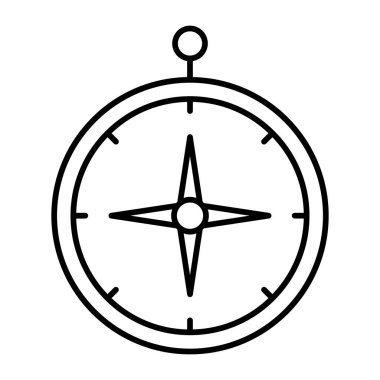 Pusula Vektör Satır Simgesi Tasarımı