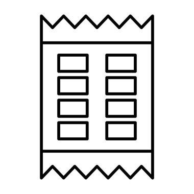 Yiyecek İstihkakı Vektör Hattı Simgesi Tasarımı