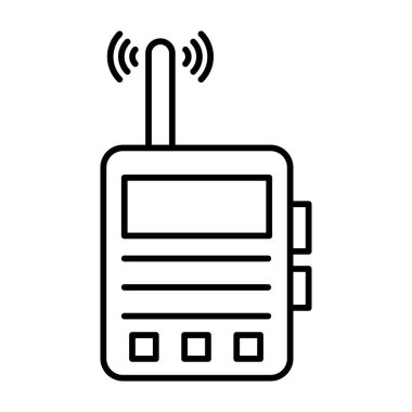 Acil Radyo Vektör Hattı Simge Tasarımı