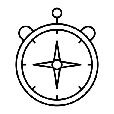 Navigasyon Araçları Vektör Satır Simgesi Tasarımı