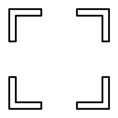 Tam Ekran Vektör Satır Simgesi Tasarımı