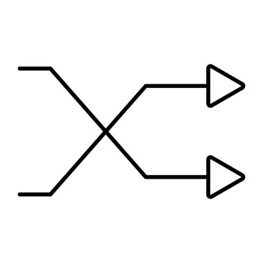 Karıştır Vektör Satır Simgesi Tasarımı